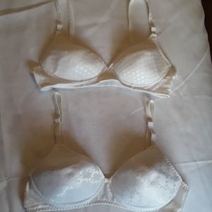 Bundle of 2 White Nude Bras 36B